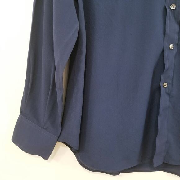 Silk Blend Button down Shirts Blouse - Picture 4 of 11